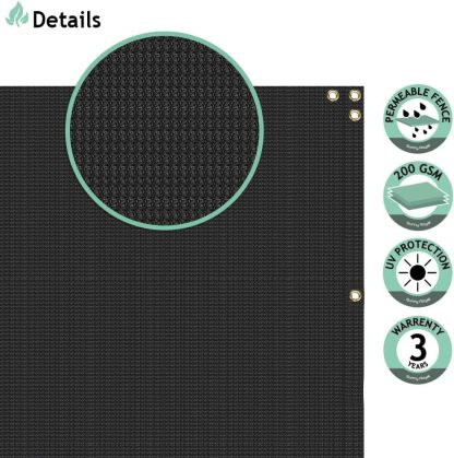 Balcony Privacy Screen Fence for Patio Outdoor Porch Deck, Apartments Railing Cover with Zip Ties, UV Protection Weather Resistant Mesh Screens Panel for Outside