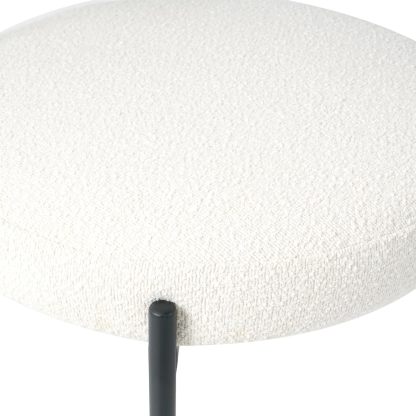 Cream White Dining Table Chairs Set of 2, Upholstered Boucle Kitchen Dining Room Chairs, Vanity Chair with Back, Modern Comfy Accent Chairs