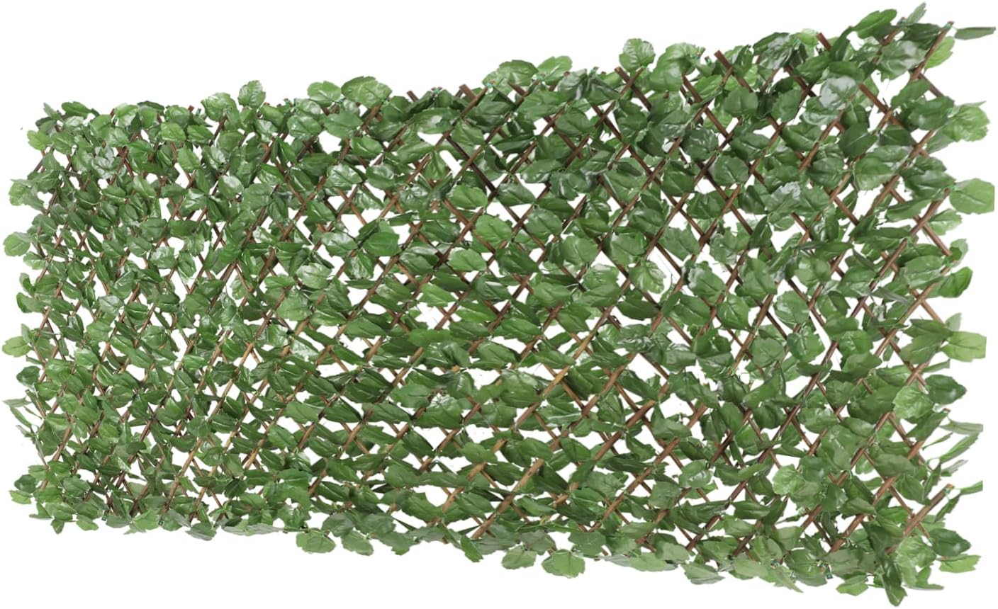 Artificial Leaf Faux Ivy Expandable/Stretchable Outdoor Privacy Fence Screen for Balcony Patio Decoration Fencing Panel (Double Sided Ivy Leaves) 1 Piece