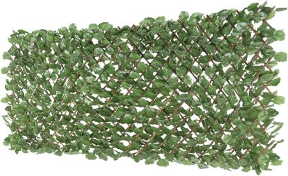 Artificial Leaf Faux Ivy Expandable/Stretchable Outdoor Privacy Fence Screen for Balcony Patio Decoration Fencing Panel (Double Sided Ivy Leaves) 1 Piece