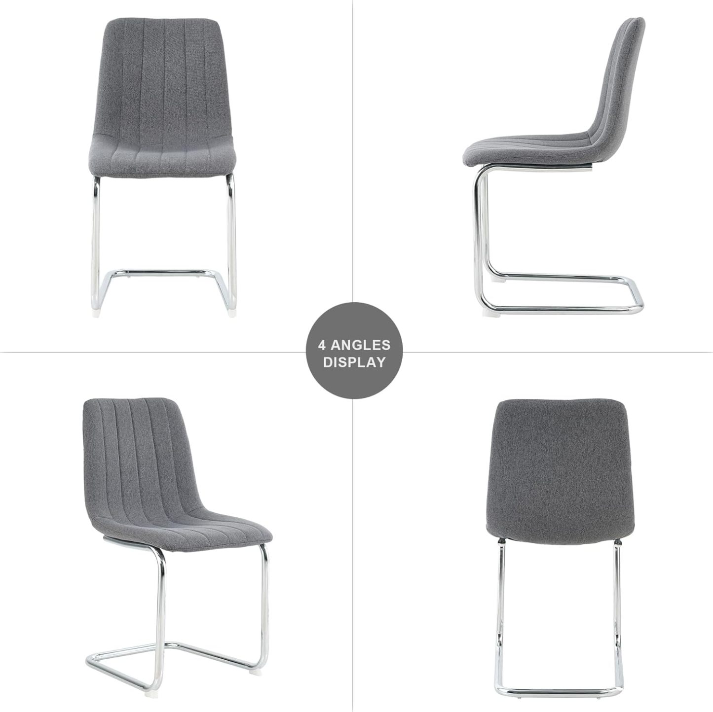 Upholstered Kitchen Dining Table Chairs Set of 2, Modern Luxury Living Room Bedroom Vanity Makeup Accent Chairs, Small Student Desk Chair