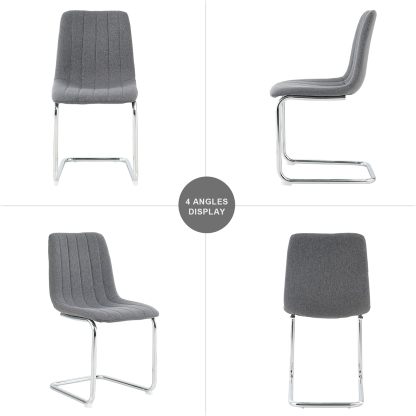 Upholstered Kitchen Dining Table Chairs Set of 2, Modern Luxury Living Room Bedroom Vanity Makeup Accent Chairs, Small Student Desk Chair