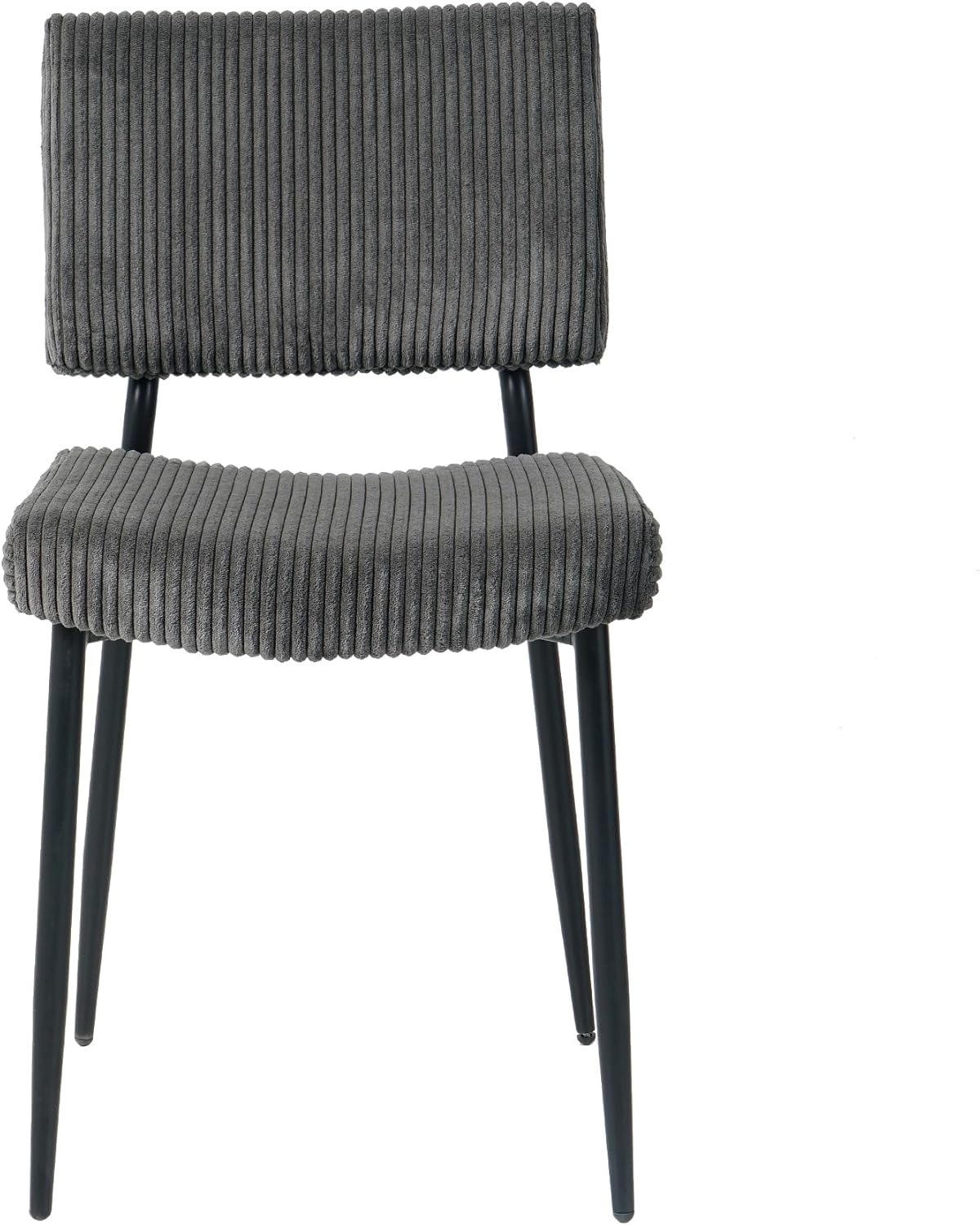 Grey Dining Table Chairs Set of 2, Upholstered Boucle Kitchen Dining Room Chairs, Vanity Chair with Back, Modern Comfy Accent Chairs