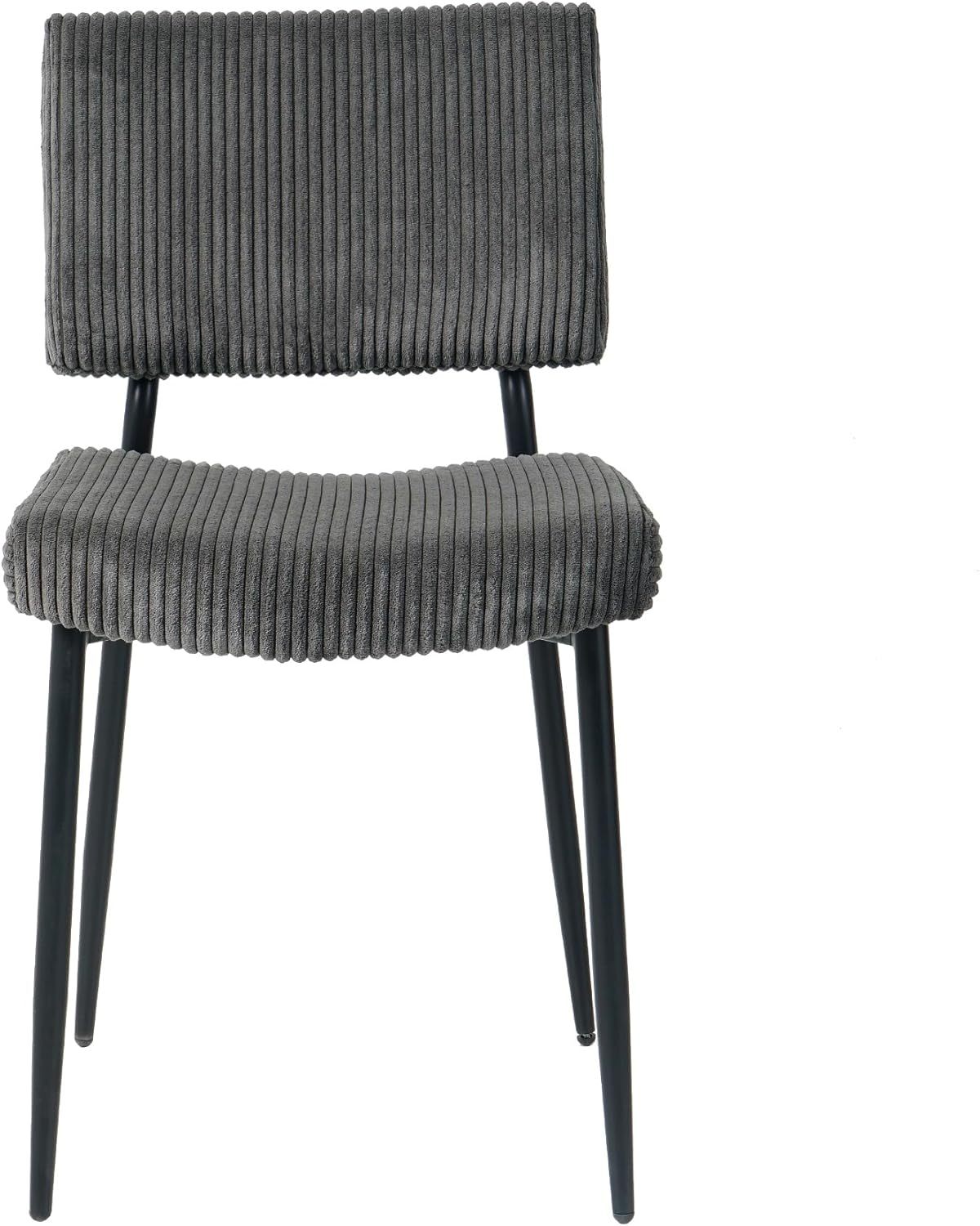 Grey Dining Table Chairs Set of 2, Upholstered Boucle Kitchen Dining Room Chairs, Vanity Chair with Back, Modern Comfy Accent Chairs