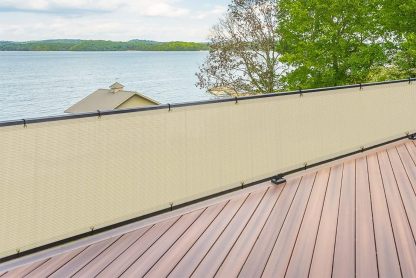 Balcony Privacy Screen Fence for Patio Outdoor Porch Deck, Apartments Railing Cover with Zip Ties, UV Protection Weather Resistant Mesh Screens Panel for Outside