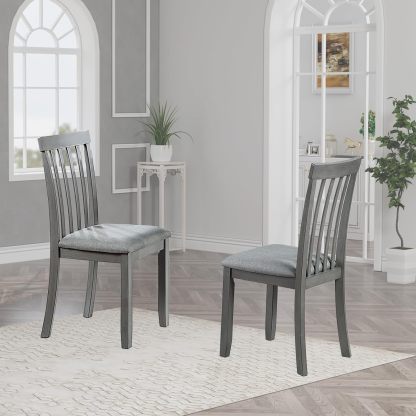 Upholstered Dining Chairs Set of 4, Mid Century Modern Wood Kitchen & Dining Room Chairs, Accent Chair