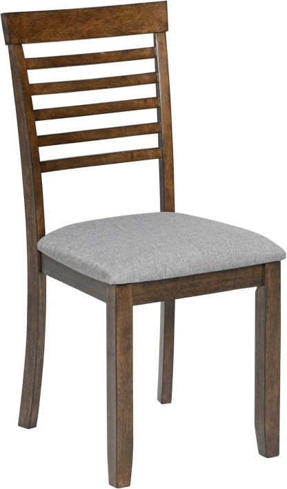 Upholstered Dining Chairs Set of 4, Mid Century Modern Wood Kitchen & Dining Room Chairs