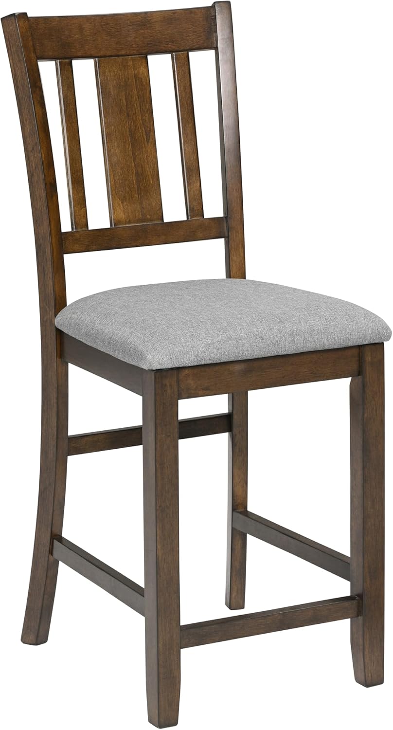 Upholstered Dining Chairs Set of 4, Mid Century Modern Wood Kitchen & Dining Room Chairs, Accent Chair for Kitchen Living Room Bedroom Wedding Party Restaurant with Slatted Back