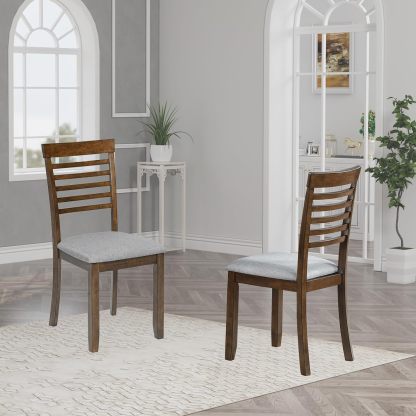 Upholstered Dining Chairs Set of 4, Mid Century Modern Wood Kitchen & Dining Room Chairs