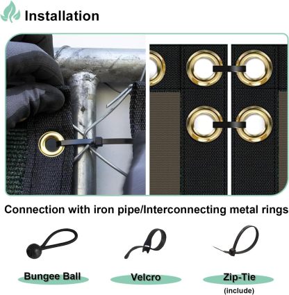 Privacy Fence Screen Heavy Duty Windscreen Net Shade Fabric with Brass Grommets for Outdoor Fence Graden Patio Deck Swimming Pool