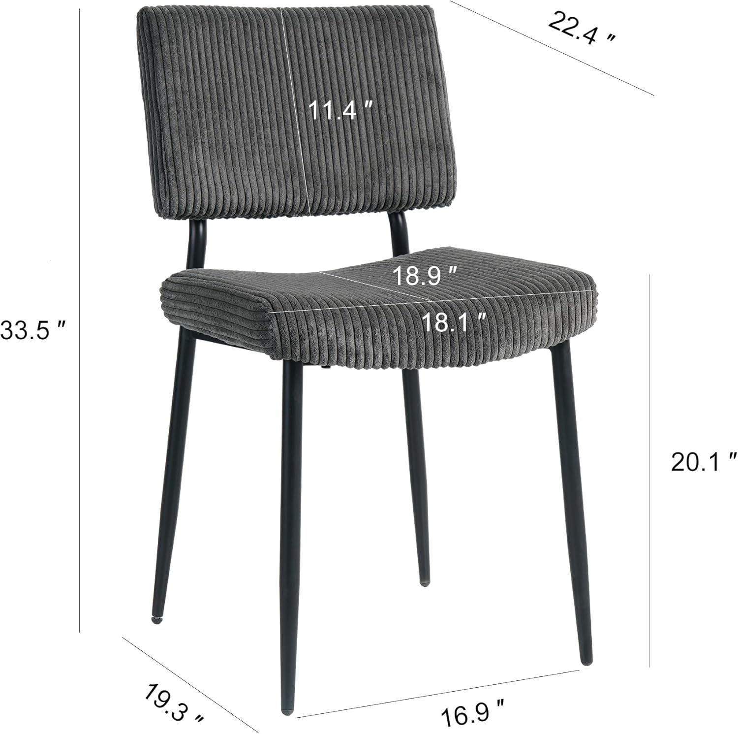 Grey Dining Table Chairs Set of 2, Upholstered Boucle Kitchen Dining Room Chairs, Vanity Chair with Back, Modern Comfy Accent Chairs