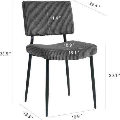 Grey Dining Table Chairs Set of 2, Upholstered Boucle Kitchen Dining Room Chairs, Vanity Chair with Back, Modern Comfy Accent Chairs