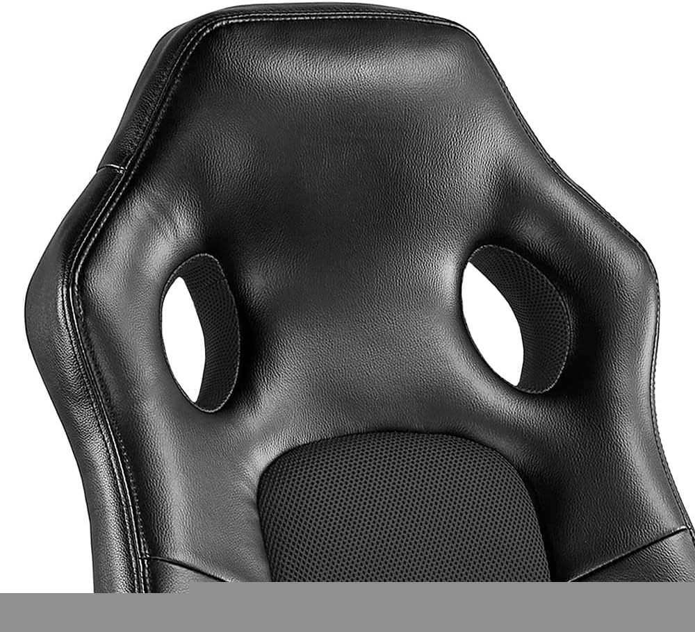 Adjustable Swivel Artificial Leather Gaming Chair Sturdy Metal Frame Castors with Armrests