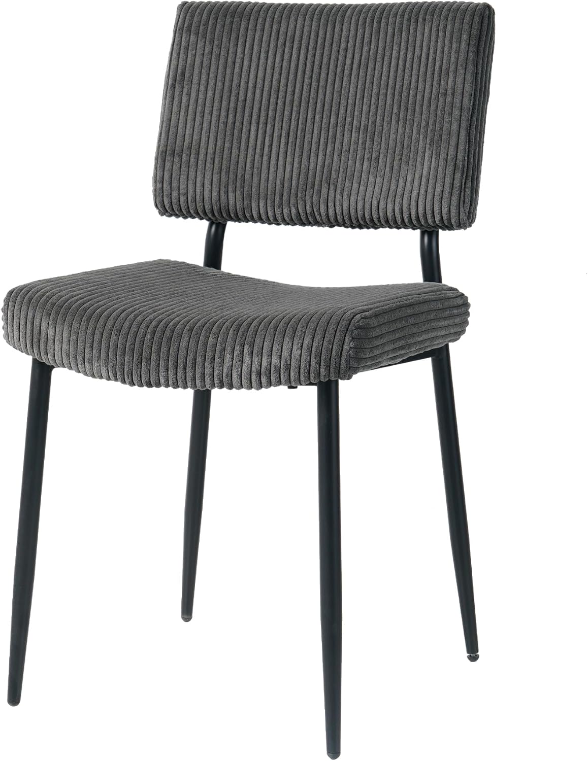 Grey Dining Table Chairs Set of 2, Upholstered Boucle Kitchen Dining Room Chairs, Vanity Chair with Back, Modern Comfy Accent Chairs