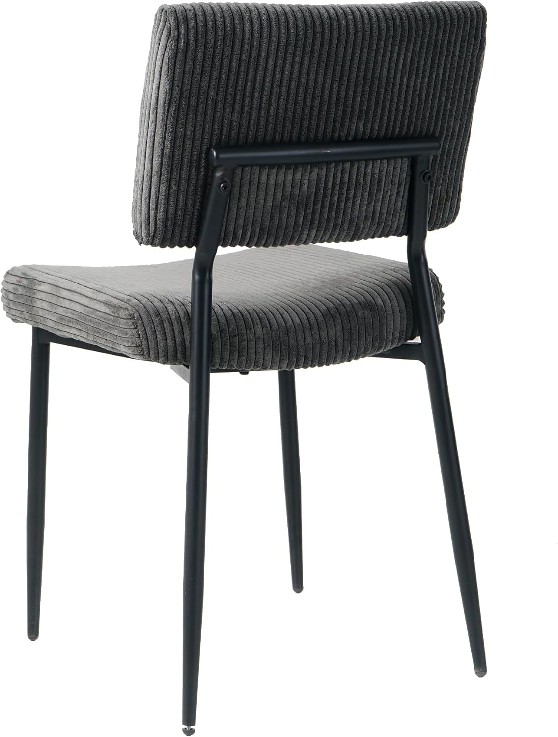 Grey Dining Table Chairs Set of 2, Upholstered Boucle Kitchen Dining Room Chairs, Vanity Chair with Back, Modern Comfy Accent Chairs