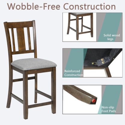 Upholstered Dining Chairs Set of 4, Mid Century Modern Wood Kitchen & Dining Room Chairs, Accent Chair for Kitchen Living Room Bedroom Wedding Party Restaurant with Slatted Back