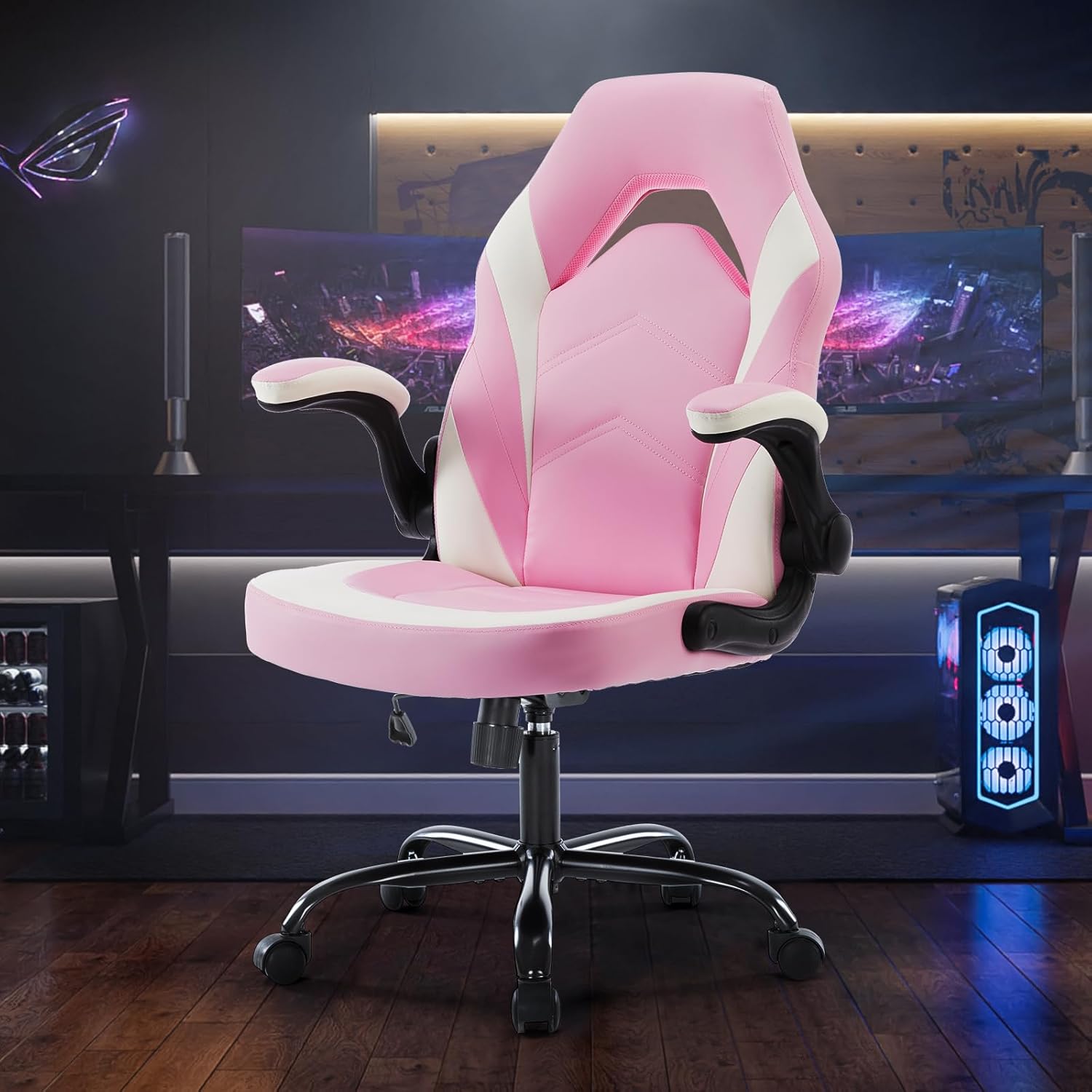 Height Adjustable Computer Desk Chair with Flip-up Armrests, Ergonomic Office Task Chairs