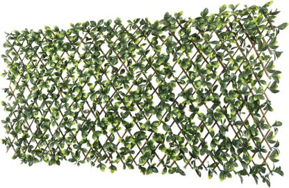 Artificial Leaf Faux Ivy Expandable/Stretchable Outdoor Privacy Fence Screen for Balcony Patio Decoration Fencing Panel 5 Pieces
