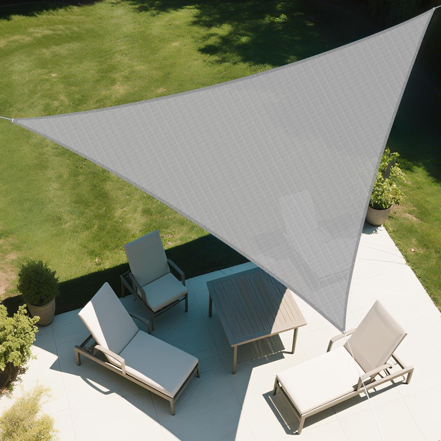 Triangle Canopy Awning Fabric Cloth Screen UV Block Heavy Duty Commercial Grade Outdoor Patio Carport