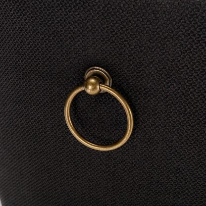 High Back Dining Chair Set of 2, Tufted Back Dining Room Chairs with Nailed Trim and Back Ring Pull, Armless Accent Side Chair