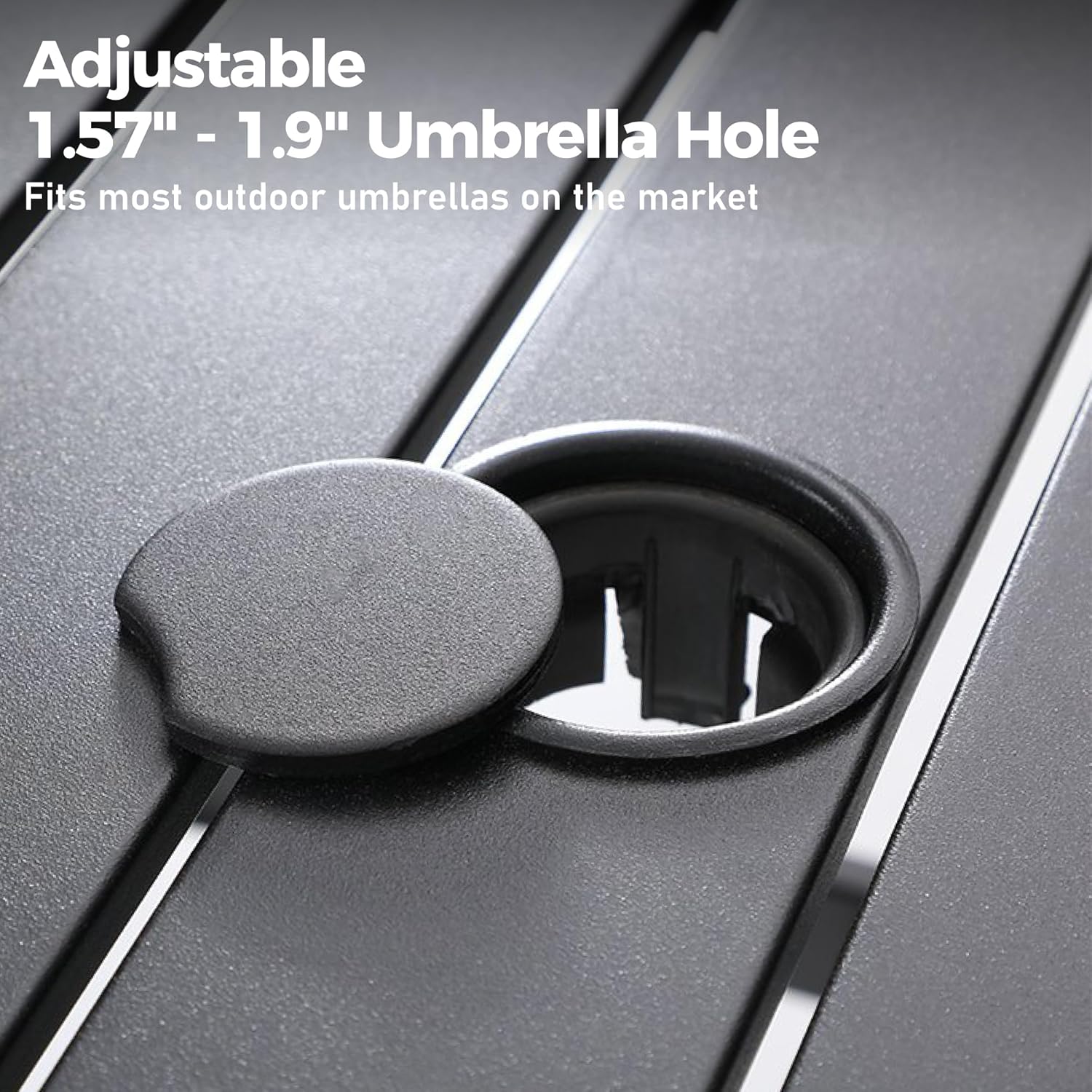 37" x 37" x 28" Patio Dining Table, Square Outdoor Dining Table for Garden Backyard Lawn Yard Furniture