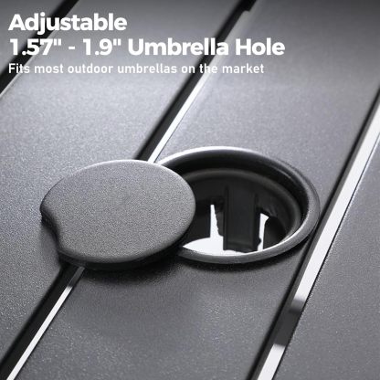 37" x 37" x 28" Patio Dining Table, Square Outdoor Dining Table for Garden Backyard Lawn Yard Furniture