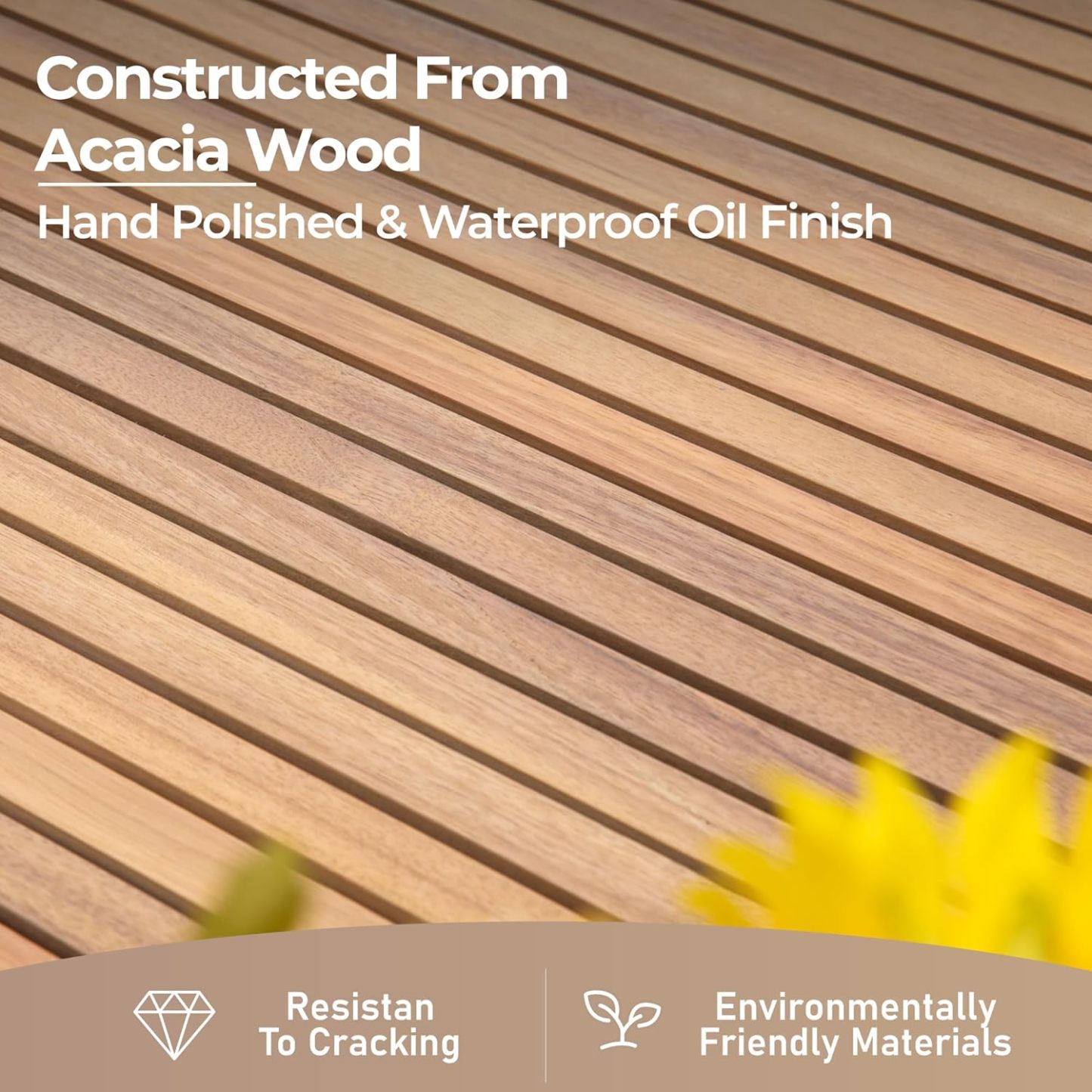 Acacia Wood 7 Piece Patio Dining Sets for 6, Outdoor Dining Set with Expandable Teak Dining Table(1.97" Umbrella Hole) & Wooden Chairs, Outdoor Table and Chairs for Backyard,Deck