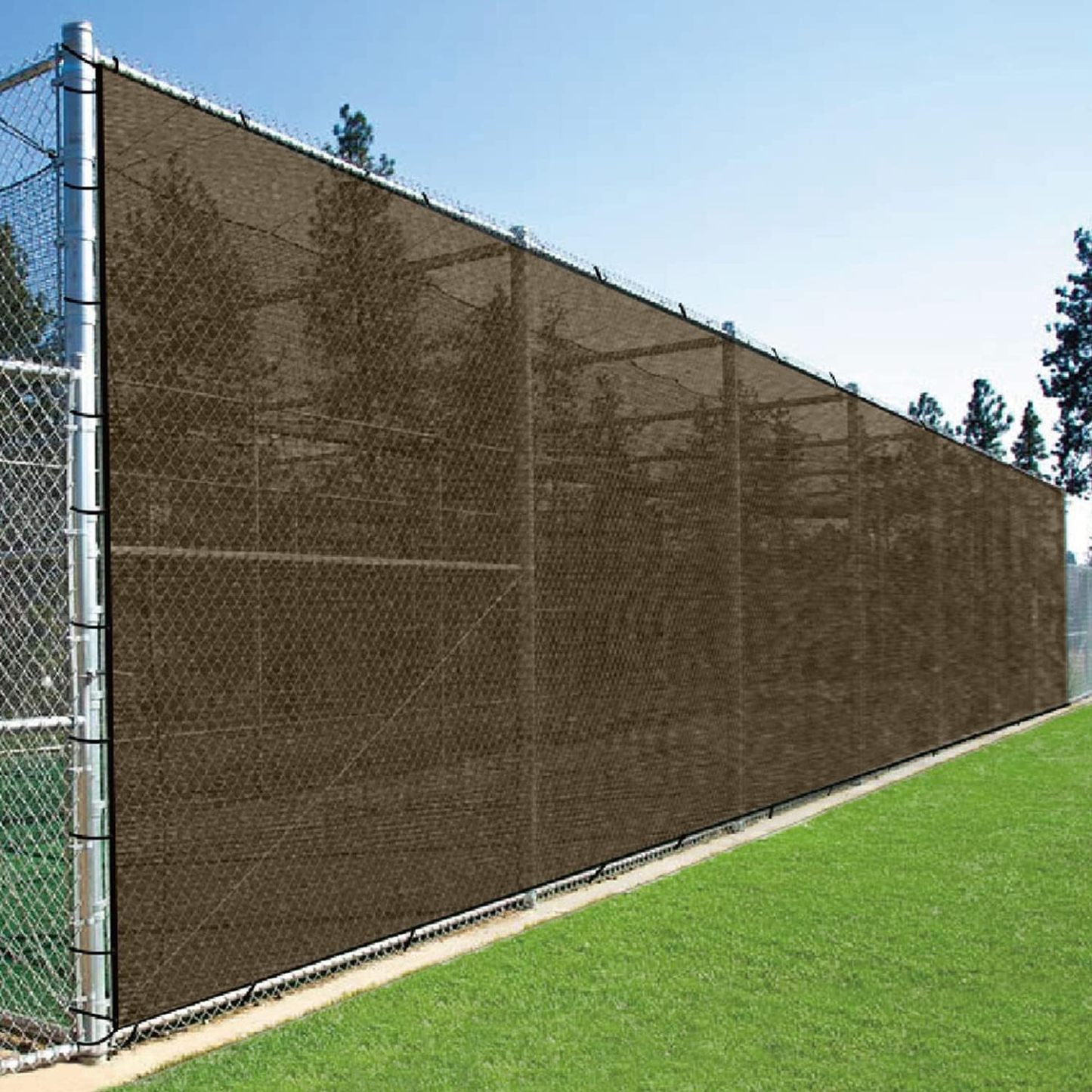 Privacy Fence Screen Heavy Duty Windscreen Net Shade Fabric with Brass Grommets for Outdoor Fence Graden Patio Deck Swimming Pool