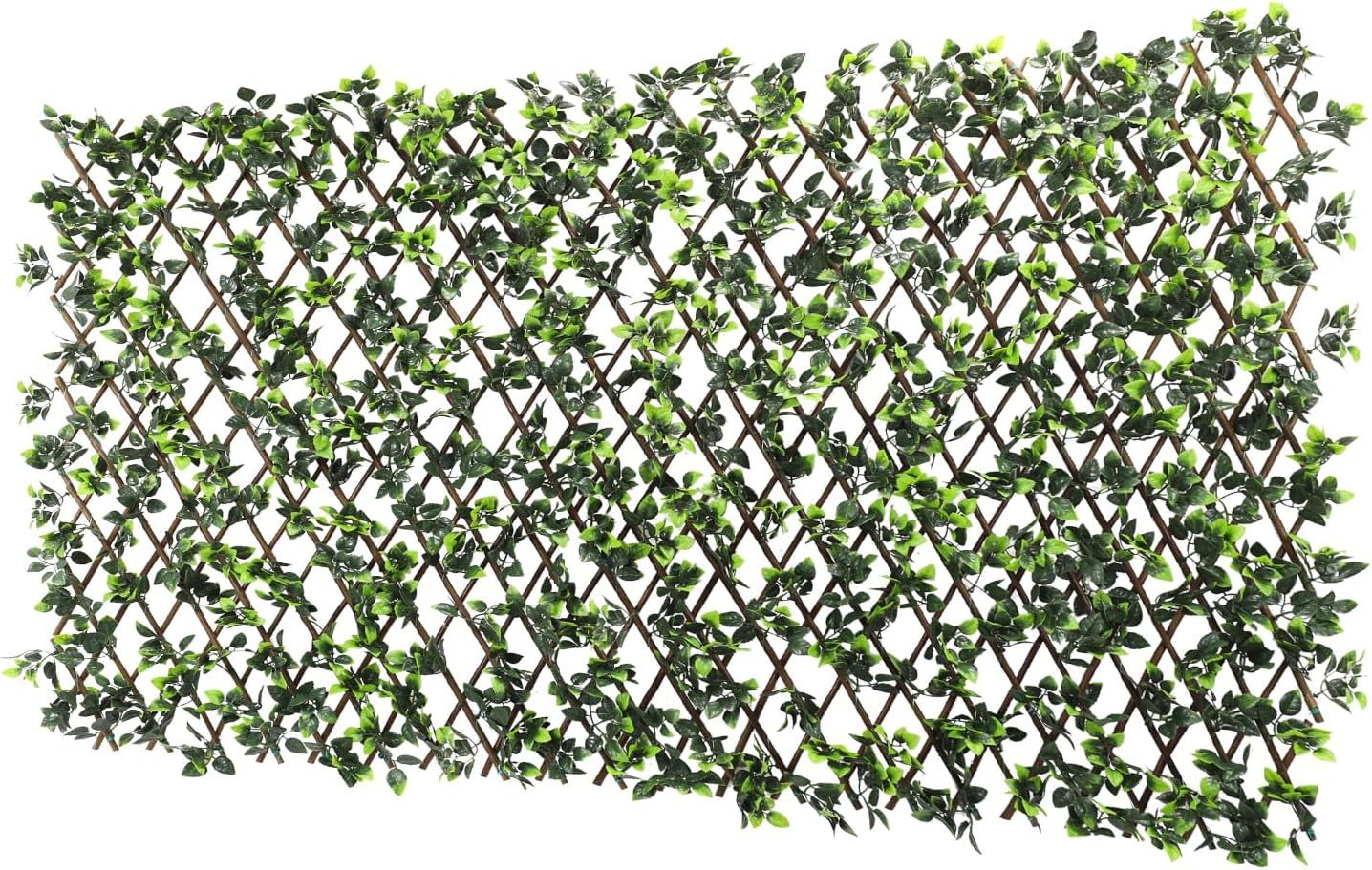 Artificial Leaf Faux Ivy Expandable/Stretchable Outdoor Privacy Fence Screen for Balcony Patio Decoration Fencing Panel (Single Sided Leaves) Rose 3 Pieces