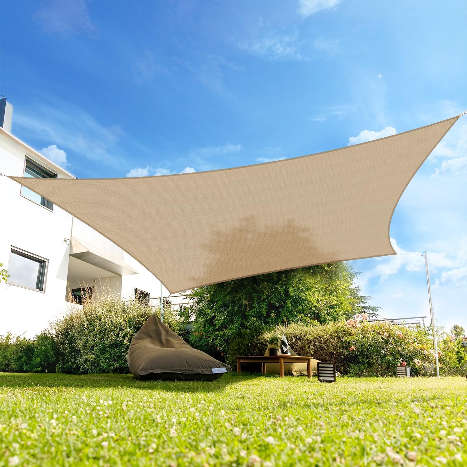 Rectangle Shade Sail Canopy Sun Shade for Patio Outside Shade Cloth Awning Outdoor Garden
