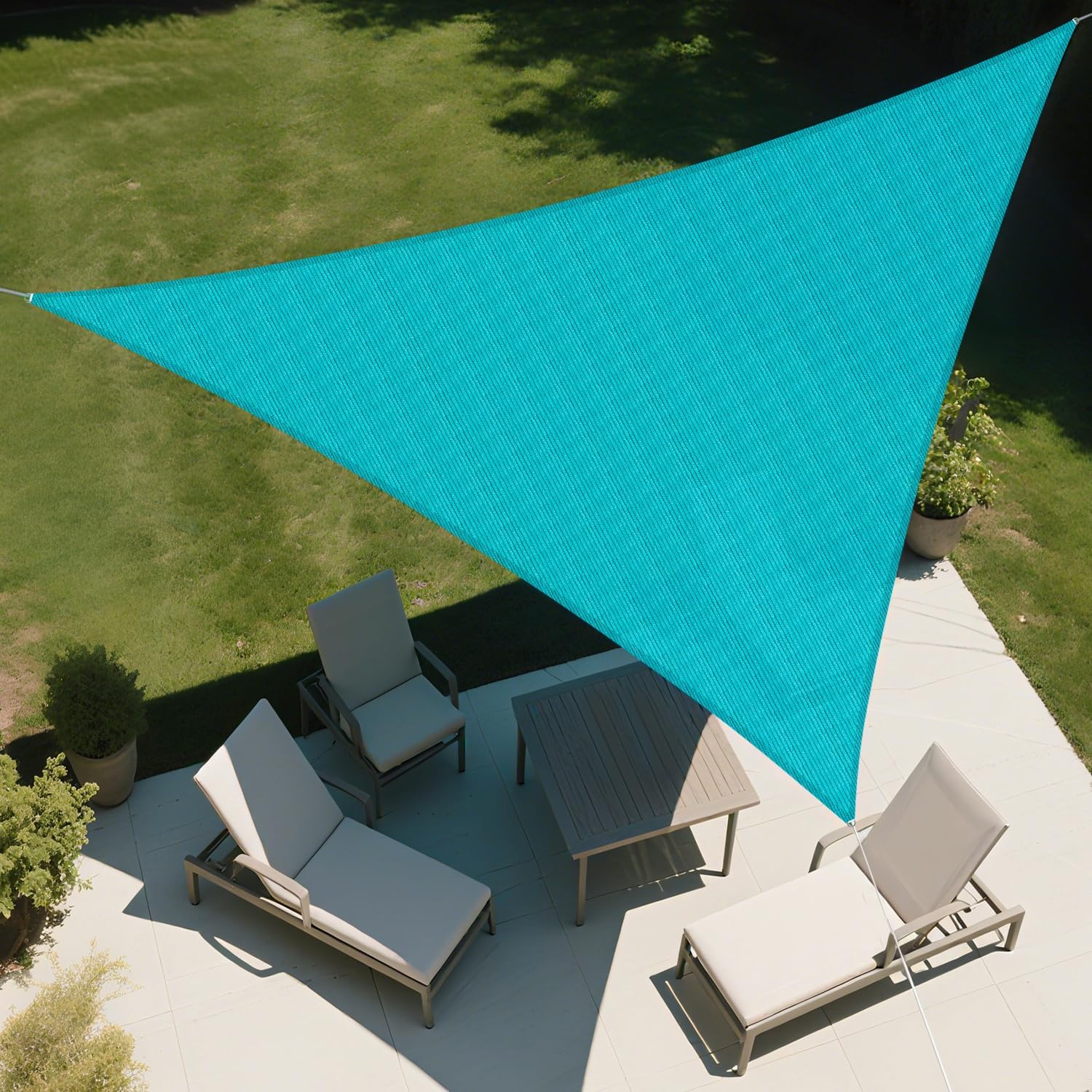 Triangle Canopy Awning Fabric Cloth Screen UV Block Heavy Duty Commercial Grade Outdoor Patio Carport