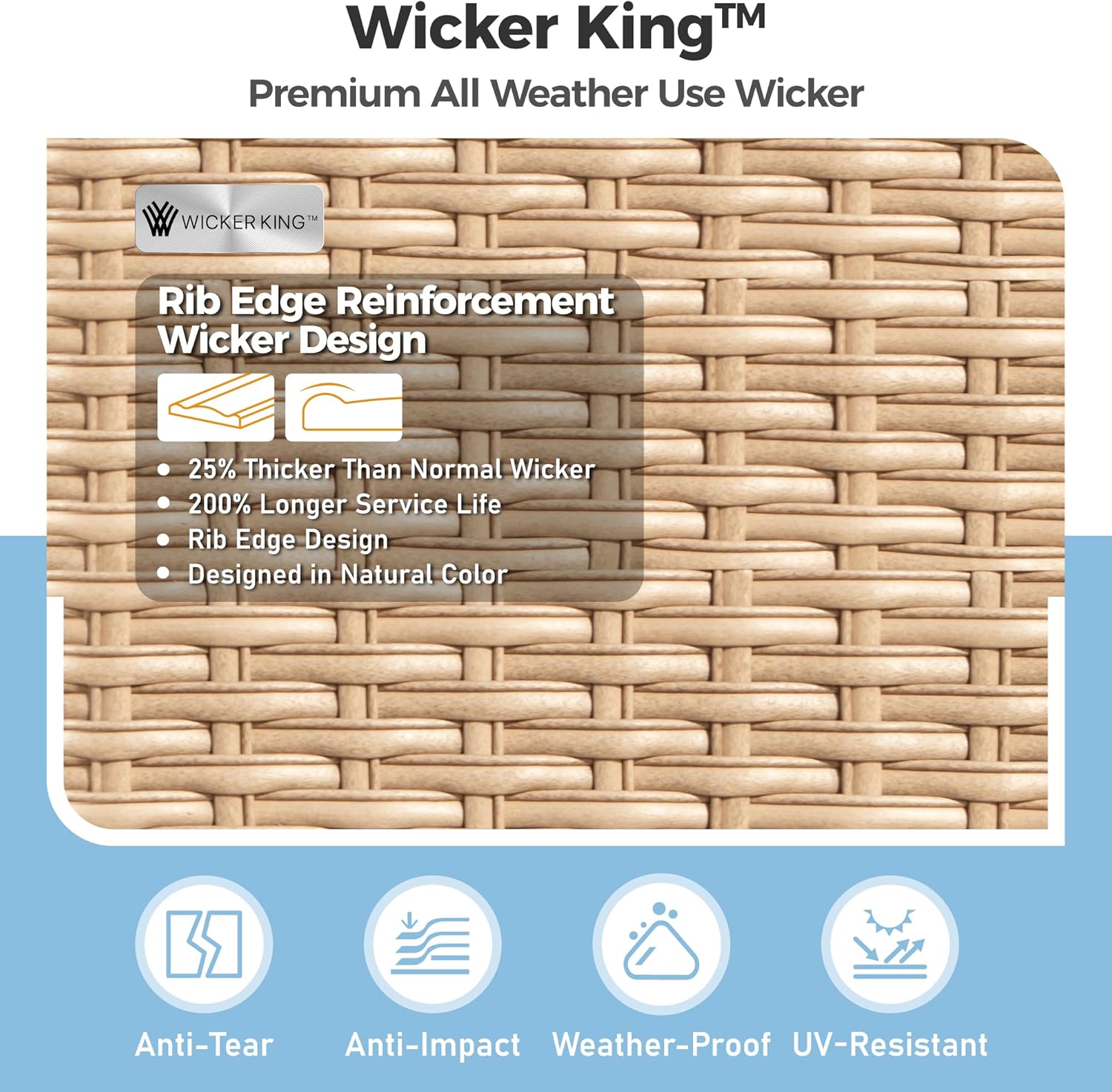 4 Piece Metal Outdoor Patio Furniture Sets, Patio Conversation Sets 1 2-seater Sofa, 2 Single Sofa with 5.75" Extra Thick Cushion and Coffee Table