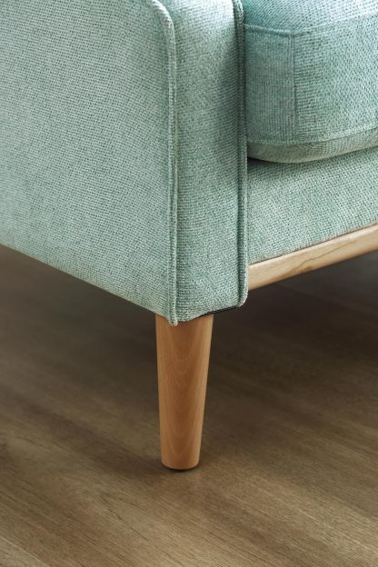 Mid Century Modern Loveseat Couch Small Sofa for Small Space Upholstered Couch with USB Port and 2 Pillows