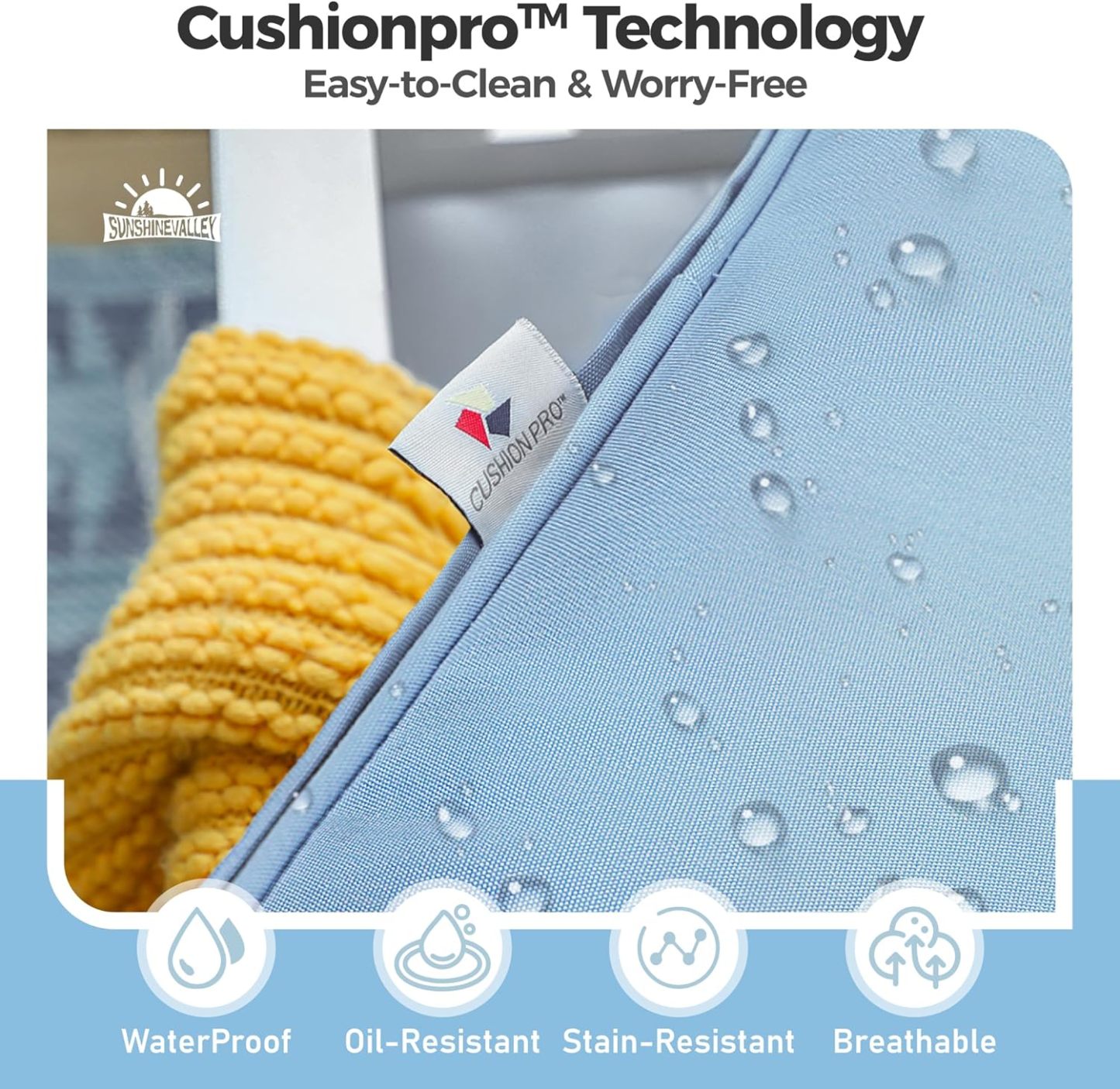 4 Piece Metal Outdoor Patio Furniture Sets, Patio Conversation Sets 1 2-seater Sofa, 2 Single Sofa with 5.75" Extra Thick Cushion and Coffee Table