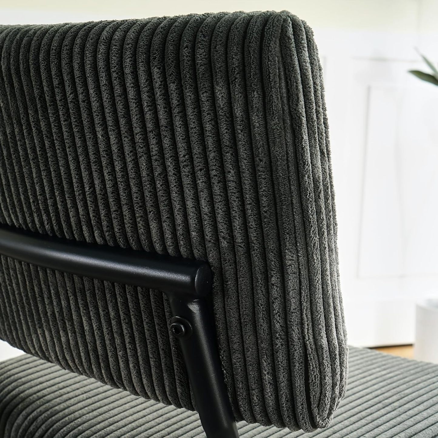 Grey Dining Table Chairs Set of 2, Upholstered Boucle Kitchen Dining Room Chairs, Vanity Chair with Back, Modern Comfy Accent Chairs