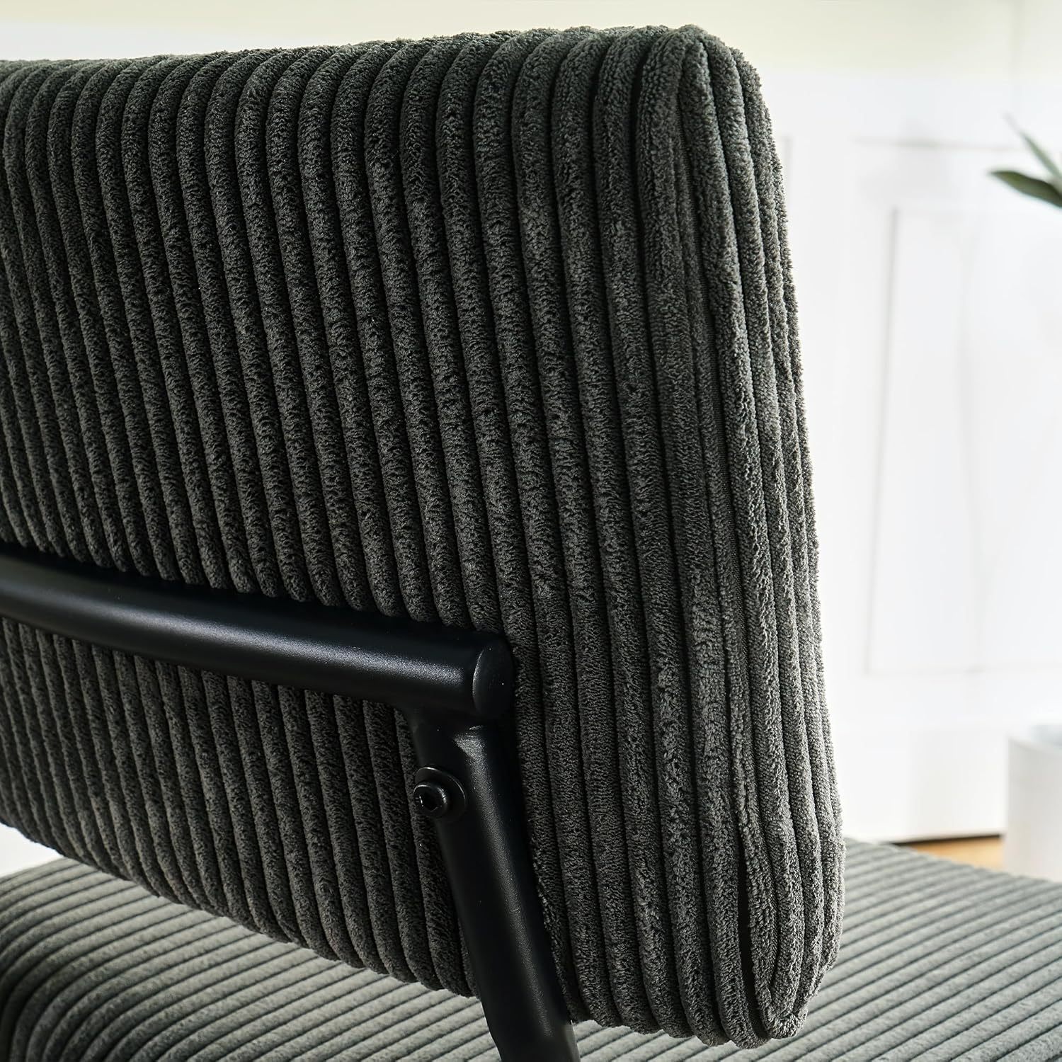 Grey Dining Table Chairs Set of 2, Upholstered Boucle Kitchen Dining Room Chairs, Vanity Chair with Back, Modern Comfy Accent Chairs