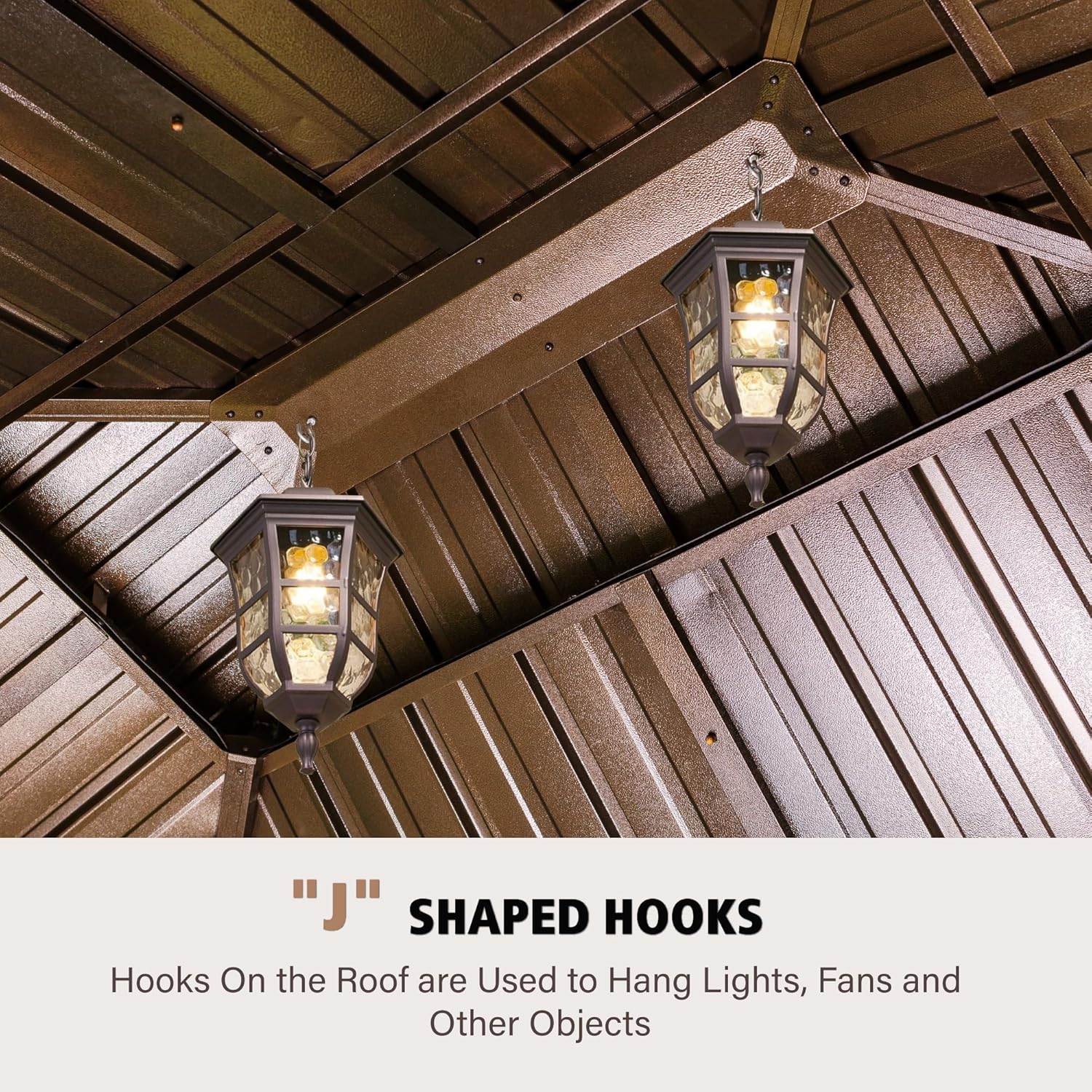 10x12ft Hardtop Gazebo Double Roof with Netting and Curtains, Outdoor Gazebo with Heavy Duty Aluminum Frame and Thick Columns