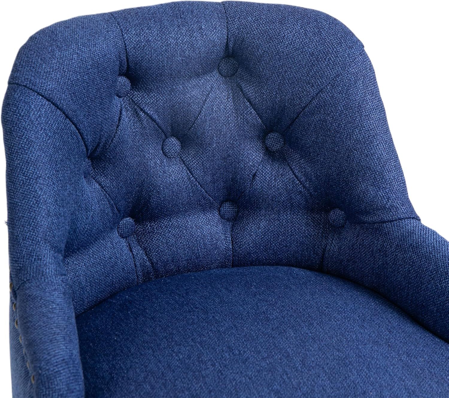 Wooden Bar Chairs Set of 2, Modern Swivel Bar Stools with Backs & Footrest, Upholstered Bar Height Chairs Barstools