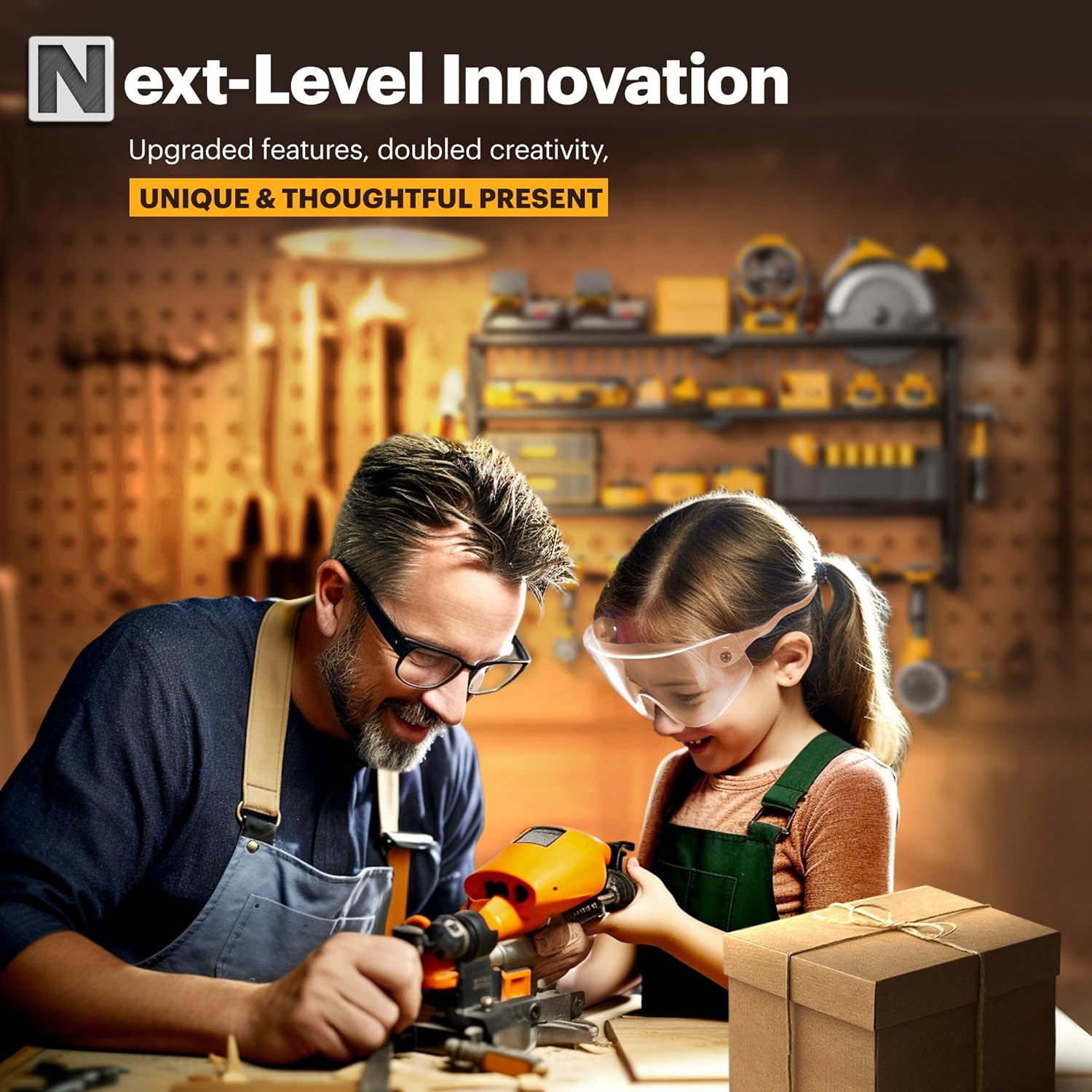 Power Tool Organizer Wall Mount, 15 Min Assembly & Maximum 150lb load by Heavy Duty Metal, 4/6/8 Drill Holder, 4 Layers Garage organization and Tool Storage