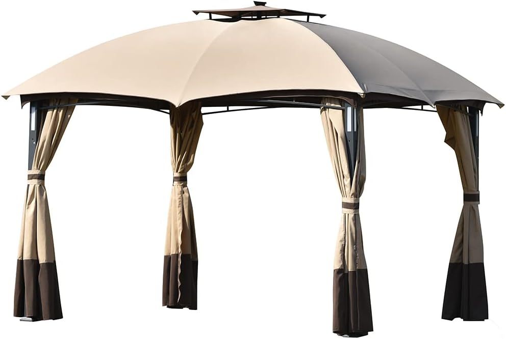 Metal Patio Gazebo-12' W X 10' D X 9' 2'' H