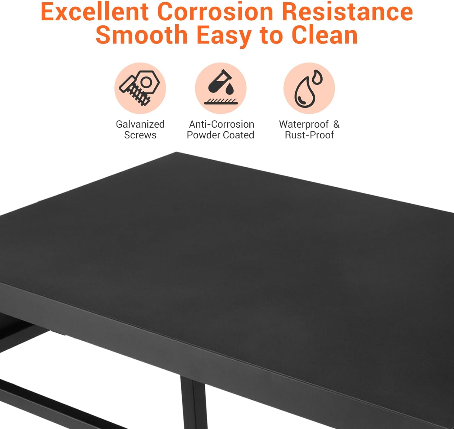 Outdoor Grill Cart, Pizza Oven Stand Table with Lockable Wheels for Outside Patio, Heavy Duty Movable Outdoor Cooking Prep Table