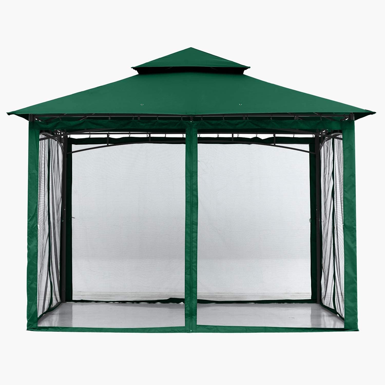 Steel Patio Gazebo-9' W X 9' D X 9' 2 2/5'' H-Green