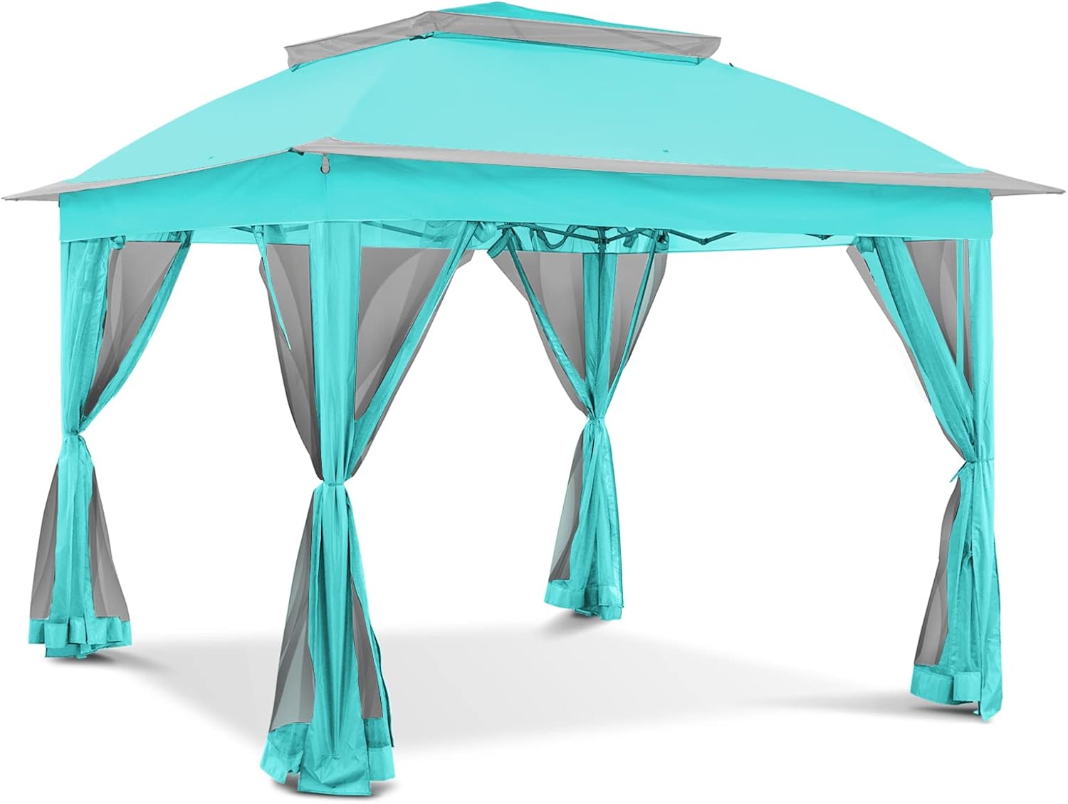 Steel Pop-up Gazebo-11' W X 11' D X 9' 8'' H-Sky Blue