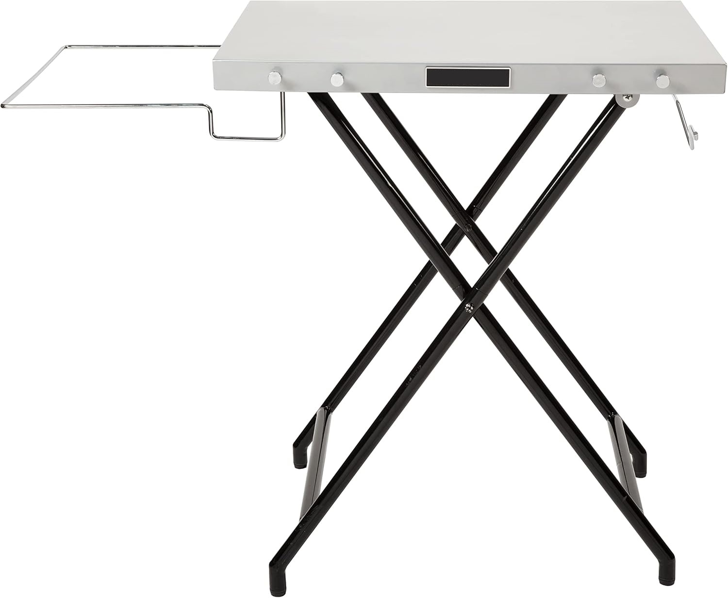20.9"D x 34.4"W x 28.1"H Fold ‘n Go Prep Table, Portable Folding Table and Grill Stand with Tool hooks, Trash Bag Holder, Paper Towel Rack