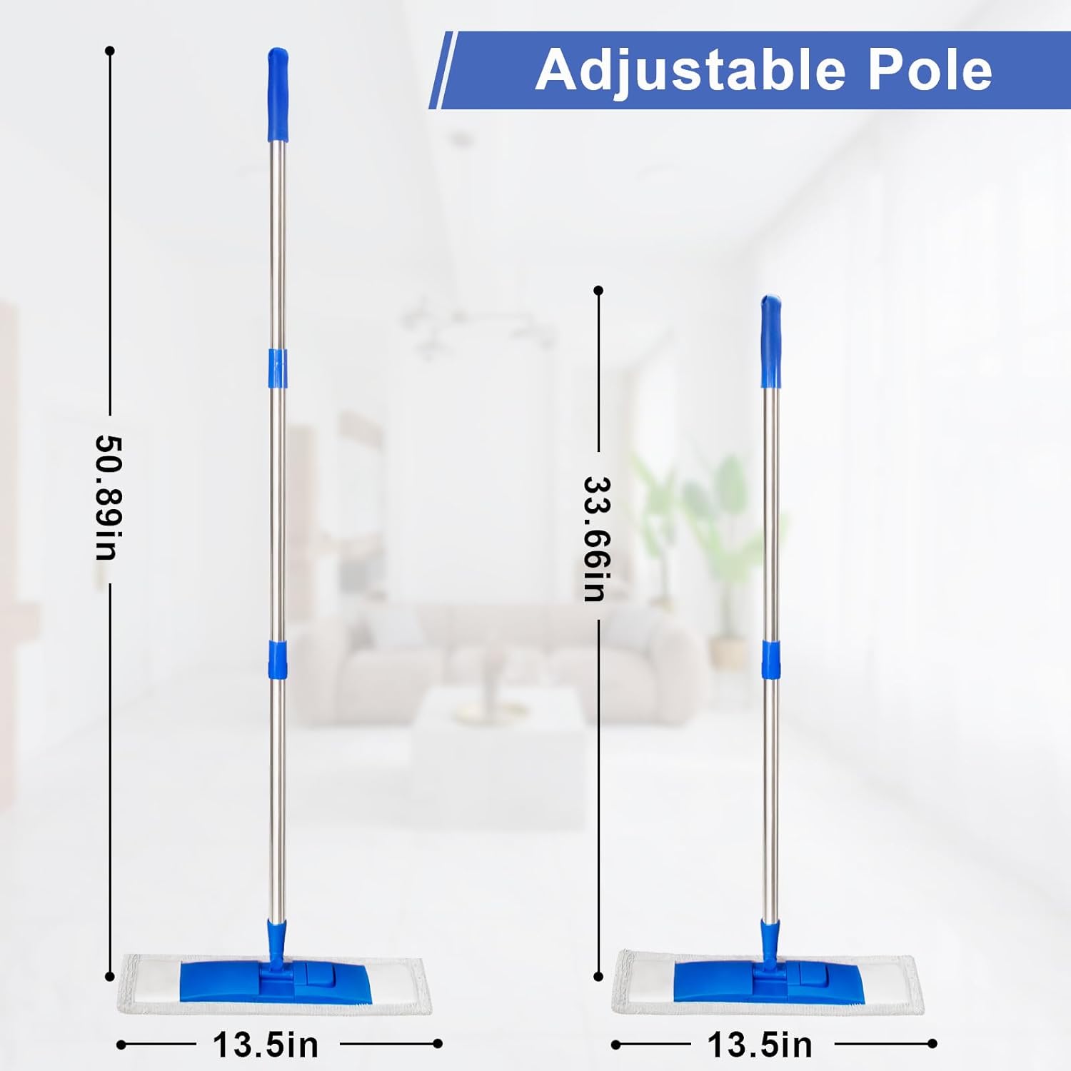 17" Microfiber Mop for Hardwood Floor Cleaning