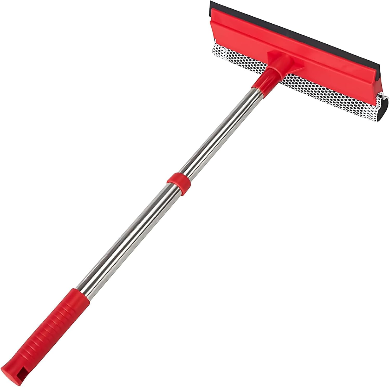 Window Squeegee with 15.7"-27.5" Retractable Stainless Steel Handle