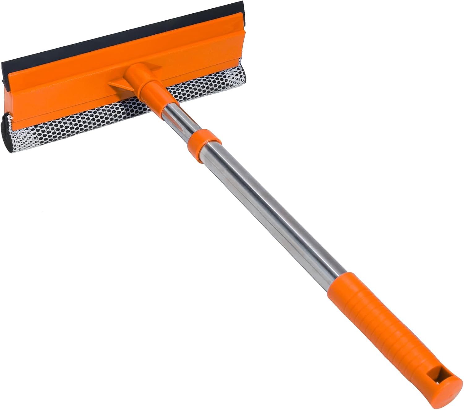 2 in 1 Car Windshield Squeegees with 15.3"-23.6" Retractable Stainless Steel Handle