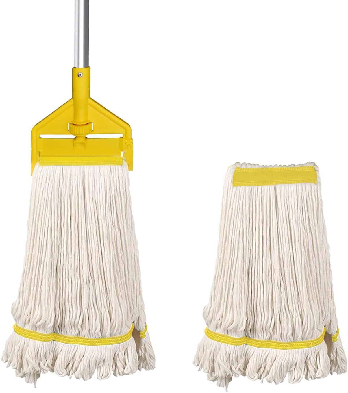Heavy Duty Industrial Mop, Commercial Cotton Mop with 59 Inch Handle