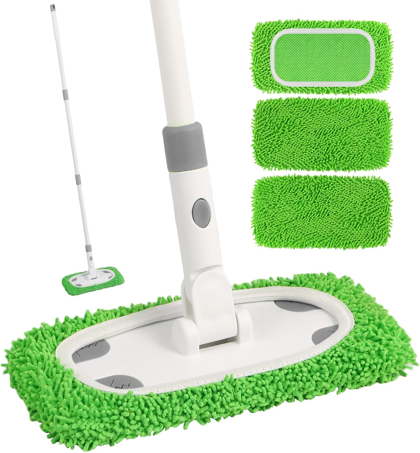 Reusable Microfiber Floor Mop System, Wet & Dry Sweeper Kit