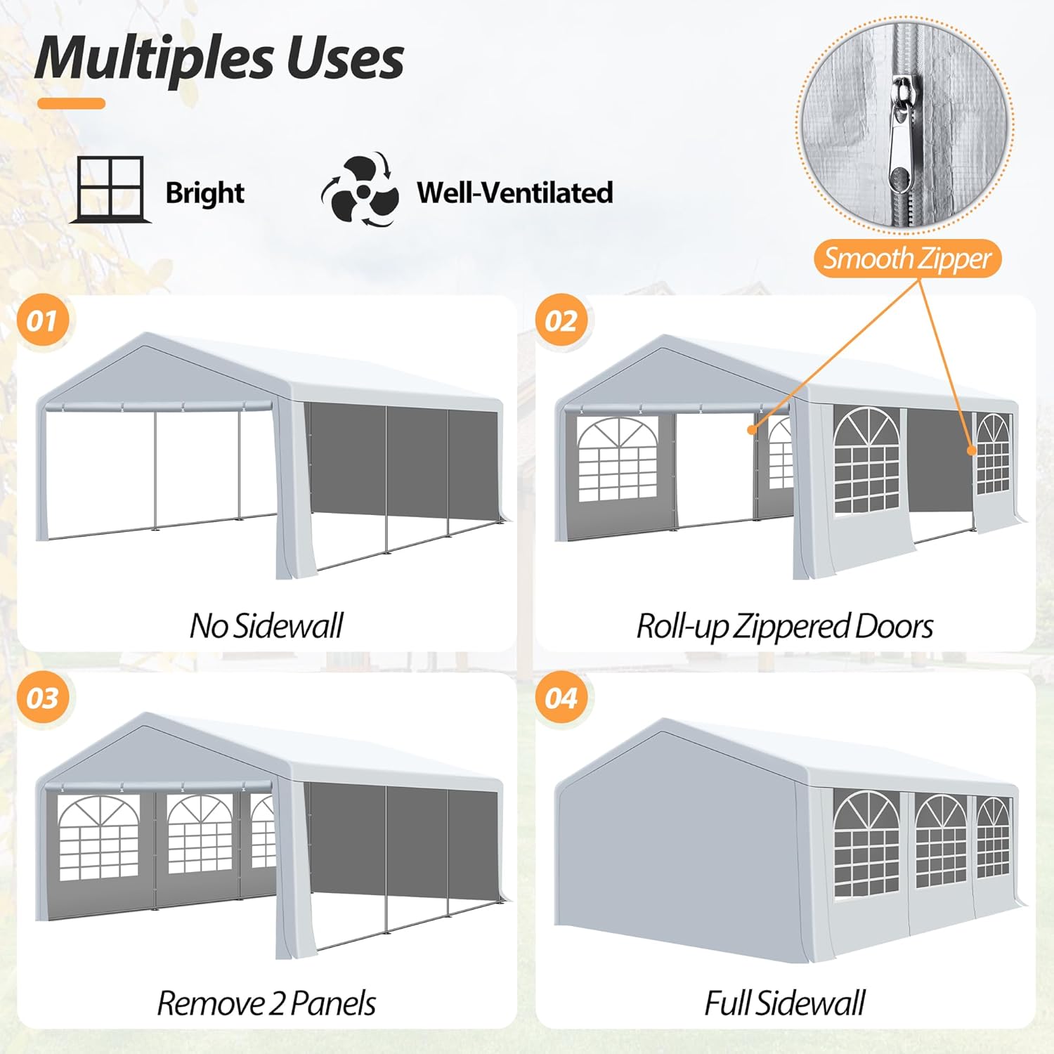 20 x 20Ft Party Tent Heavy Duty-white